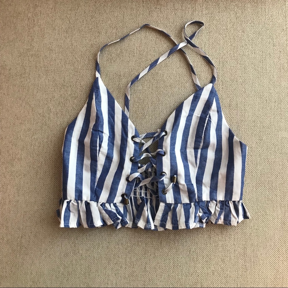 LF Into Lace-Up Crop Top